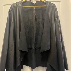 Black Faux Leather Women's Jacket